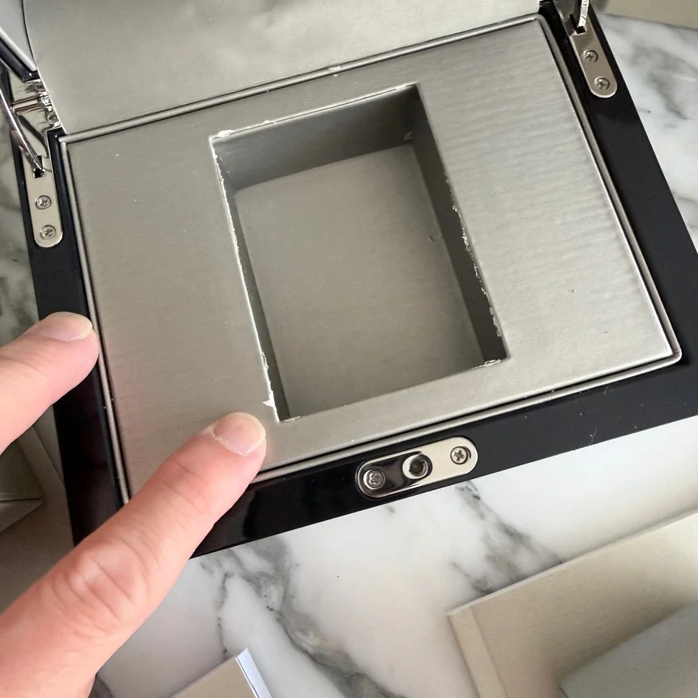 Emporio Armani Swiss Made Luxury Watch Box Set with Manuals and Pouch